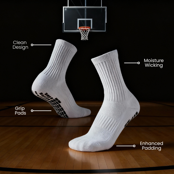 Basketball grip sock special features