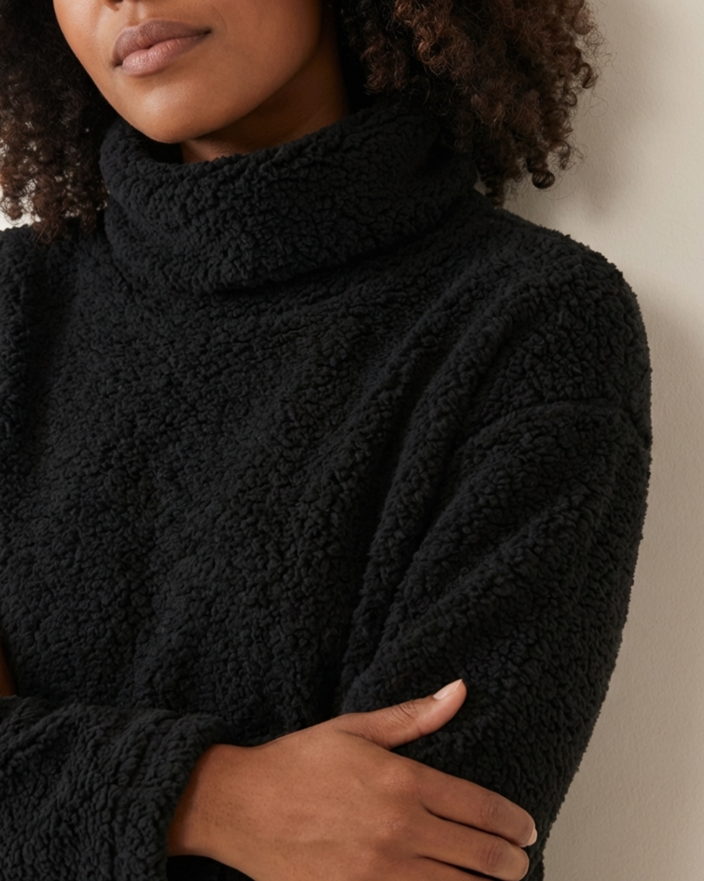 wooly turtleneck